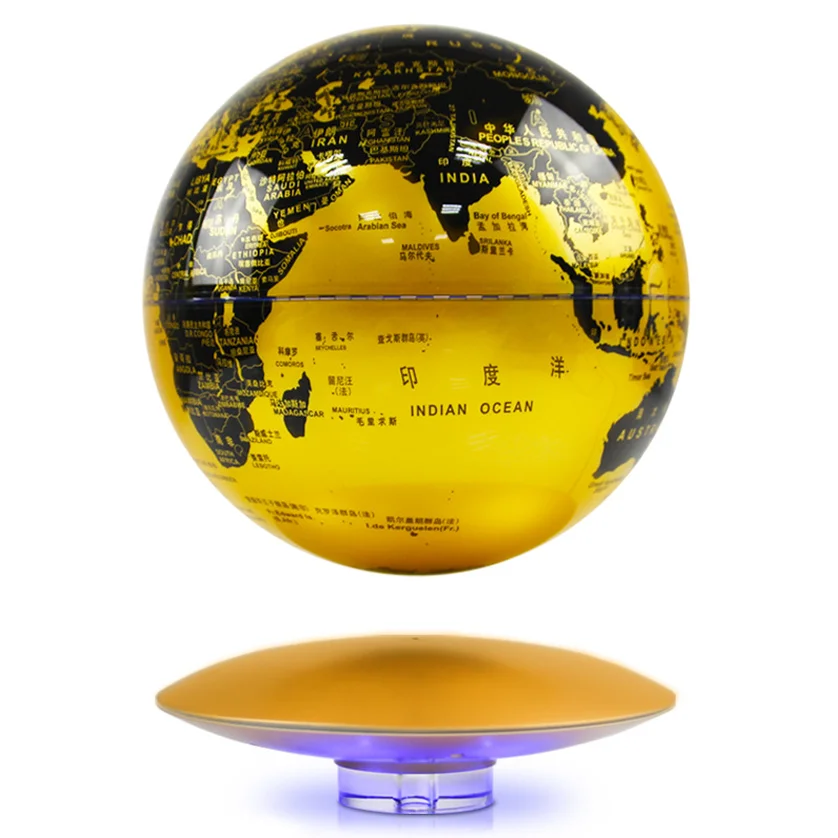 1Pcs Anti-Gravity Maglev LED Globe Ornaments Perpetual Motion Machine Office Desktop Toys Decoration Figurines Accessories 2019 | Дом и сад