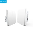 Aqara настенный выключатель света для дома ZigBee нейтральная версия с нулевым проводом двойной одной кнопкой умный дом для приложения Xiaomi Mi Home