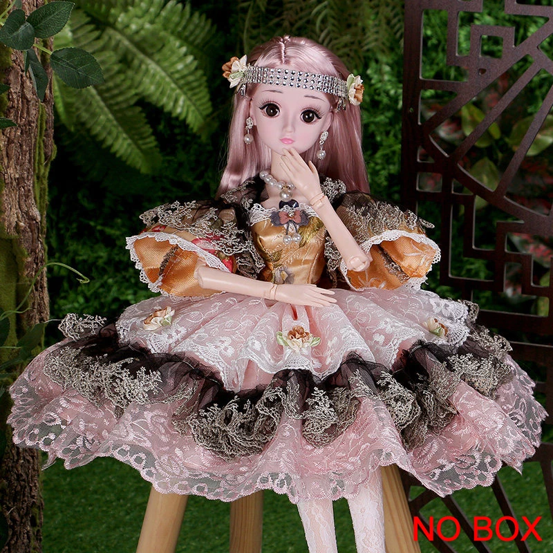 Sophia(No Box) 60 см Модная Кукла для девочек игрушка с одеждой и обувью Simul пластиковые Соединенные DIY умный большой принцесса кукла королева набор подарок на день рождения для девочек - Цвет: Sophia(No Box)