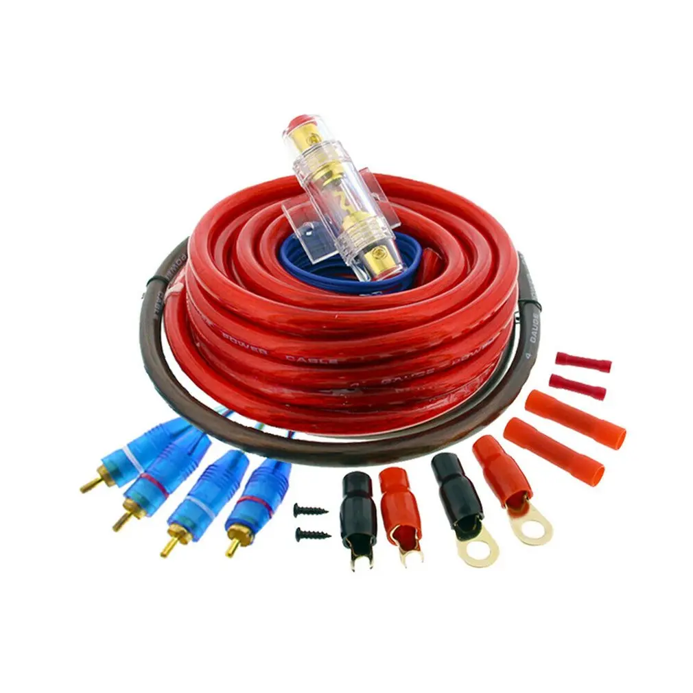 

Кабель питания усилителя Awg 8, набор кабелей для сабвуфера, комплект кабелей, автомобильный Hi-Fi Кабель для сабвуфера, автомобильные аксессуа...