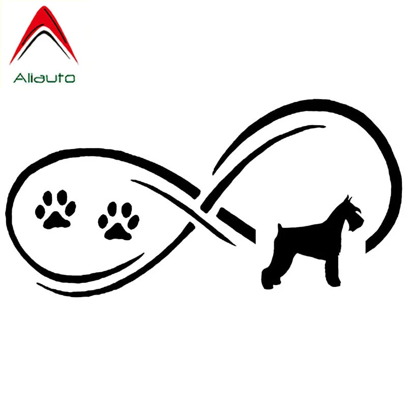 

Наклейки на автомобиль с изображением животных из мультфильма Aliauto, шнауцер, собака, лапа, модная виниловая наклейка, автомобильное украшен...