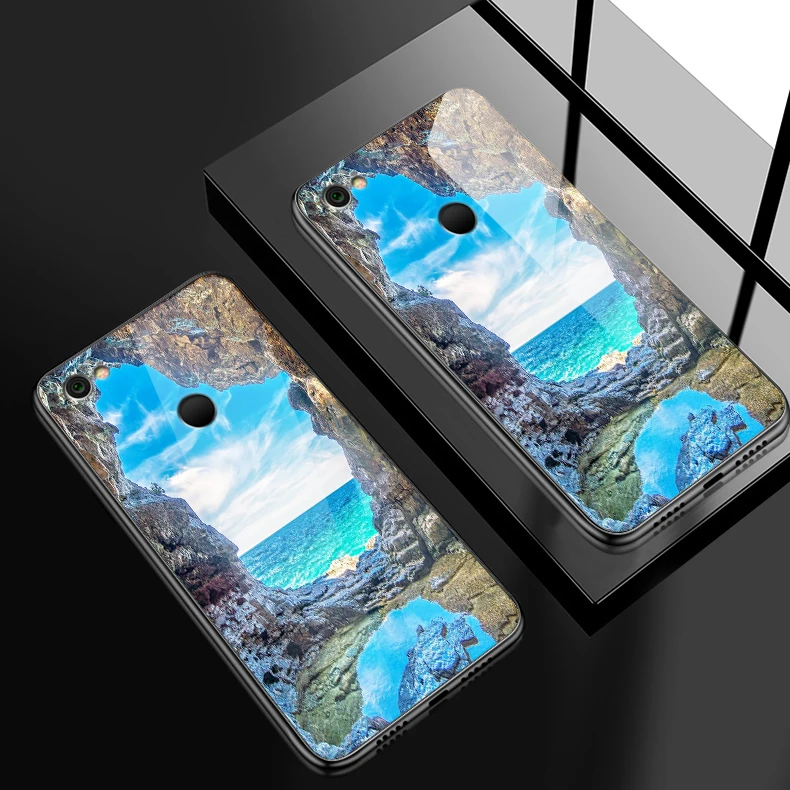 Чехол из закаленного стекла для Xiaomi 5X6X8 9 SE A1 A2 Lite TPU Capa для Redmi Note 4x 5A 6 7 Pro Prime роскошный противоударный жесткий чехол - Цвет: H115