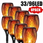 Уличная Светодиодная лампа на солнечной батарее, водонепроницаемый безопасный фонарь с мерцающим светом для террасы, садового декора, автоматический, в сумерках, 3396 Светодиодный