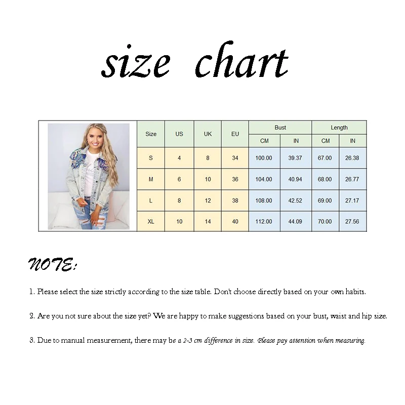 

Patchwork Jacket Women Thick Denim Coat Ripped Blue Winter Coat Vintage Causal Nightclub Sequin Gradient Hole Denim Jacket Women