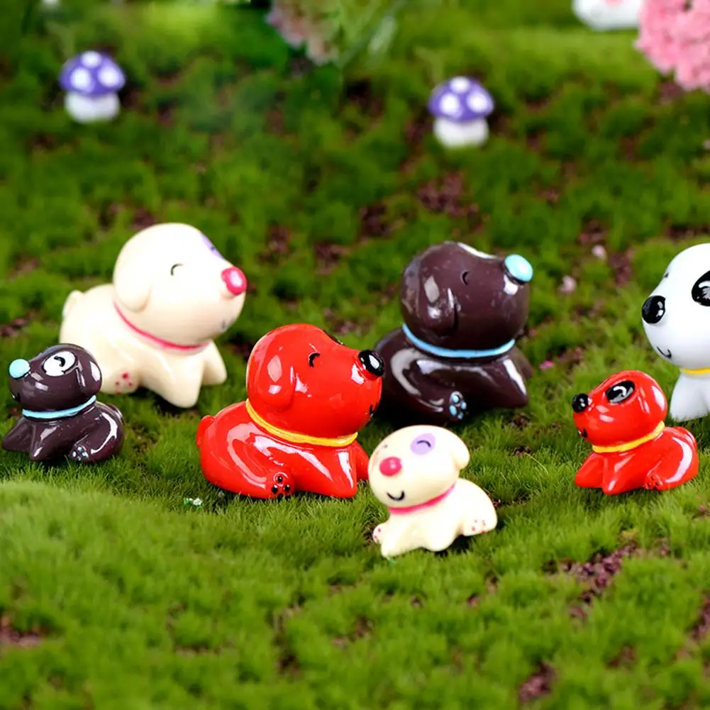 4 шт. Симпатичные смолы собака щенок миниатюрная кукла модель пейзаж мебель
