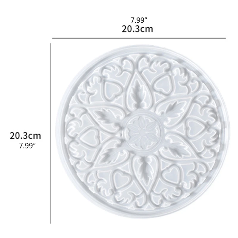 

Flower Pattern Placemat Epoxy Resin Mold Coaster Cup Mat Casting Silicone Mould