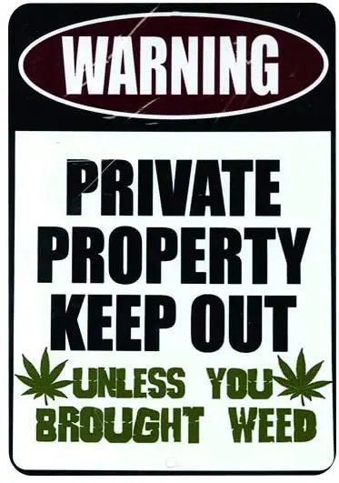 Металлическая жестяная ретро-вывеска Предупреждение о личной собственности