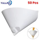 50 шт., одноразовые фильтры для краски YULLING, фильтры из нейлона, 100 микрон