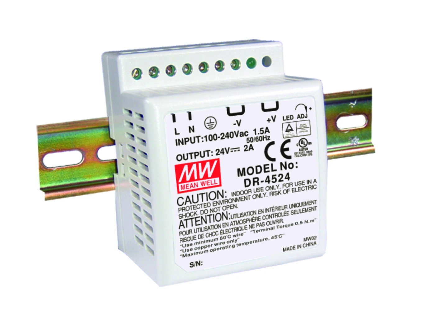 (Только 11 11) MEAN WELL DR-4512 (5 шт.) 12В 3.5A meanwell DR-45 42 Вт одновыходной промышленный din-рейку