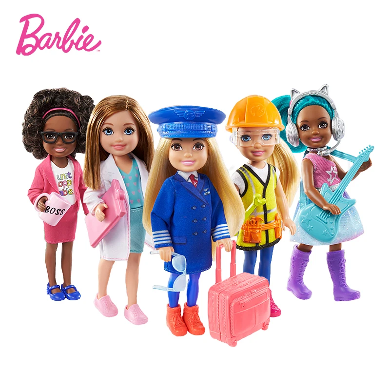

Original Barbie Doll Toys Girls Cartoon Cosplay Multi-Professional Interactive Dolls Children Portable Princess Toy Daily Gifts