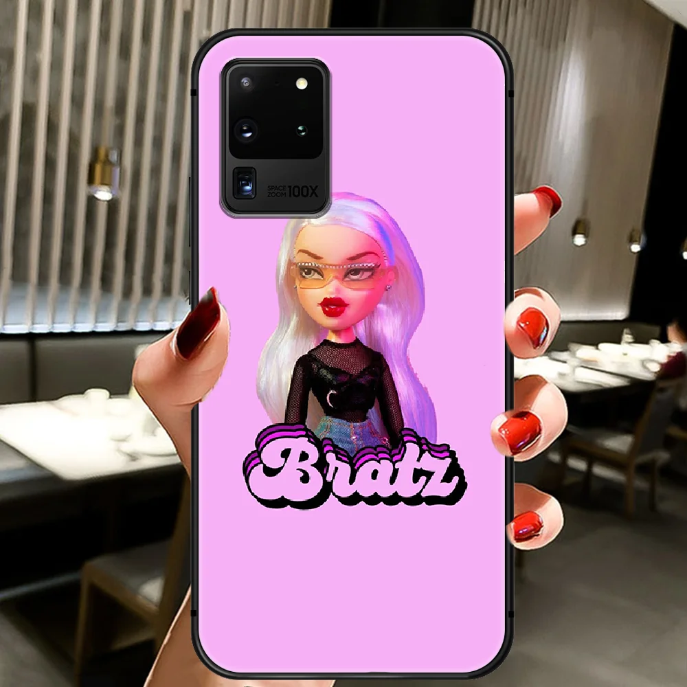 

Fashion Brand lovely Doll Bratz Phone Case Cover Hull For Samsung Galaxy S 6 7 8 9 10 e 20 Edge Uitra Note 8 9 10 Plus black