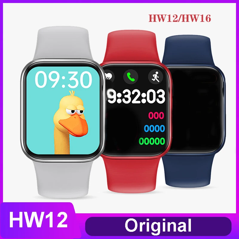 

Original HW12 HW16 Full Touch Smart Watch 44MM 40MM Women Men Smartwatch With Password Split Screen Bluetooth Call PK IWO 12 W56