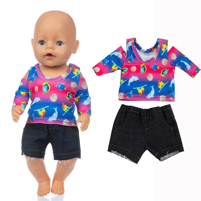 10pcs/lot 43cm reborn Baby Doll clothes shirt vest dress 18 inch american og girl doll pants set | Игрушки и хобби
