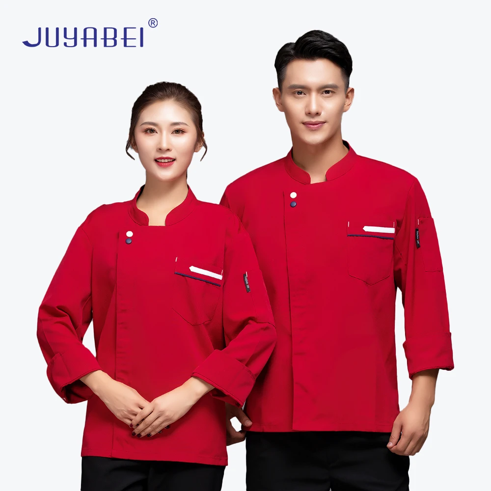 

New Double Button Long Sleeve Chef Uniform Restaurant Bakery Kitchen Cooking Baking Jacket Cafe Sushi Waiter Overalls Unisex