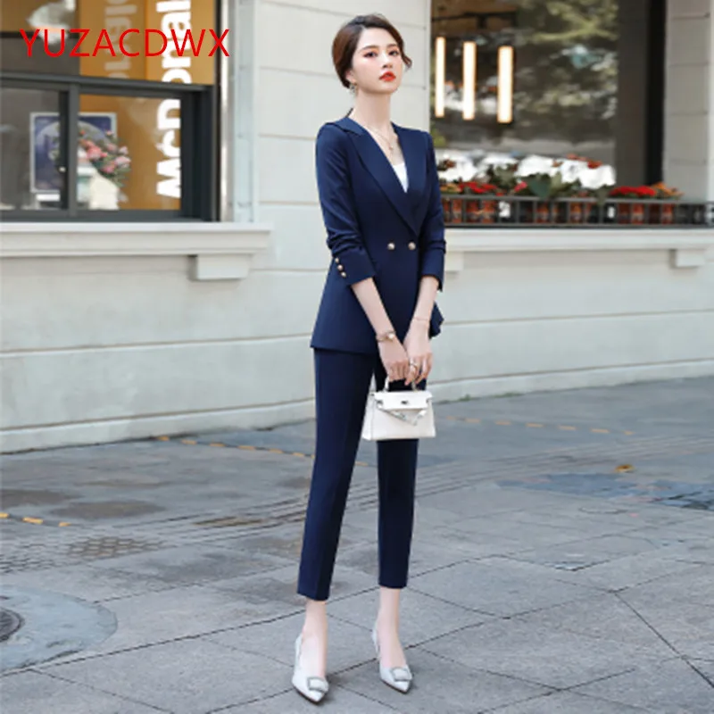 New Spring Women Suits Professional Slim Small Suit Pants Suit Temperament Suit Jacket 2 Pieces Set Female Wear enlarge