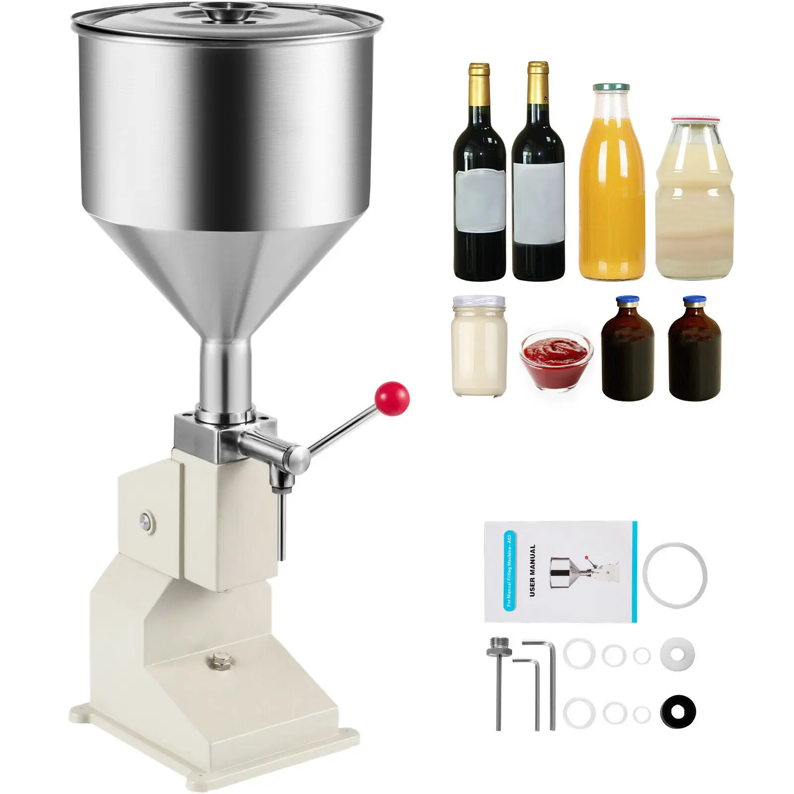A03-máquina de Llenado de líquidos, dispositivo de llenado de pasta de crema cosmética, aceite de champú, 5 ~ 50ml
