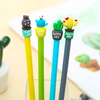 36pcs creative cactus pens funny cute gel pen kawaii school writing black blue ink ballpoint girl stationery store product 2022