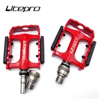 litepro folding bike pedal 3 sealed bearing bicycle quick release 412 steel axis pedals for brompton 3sixty