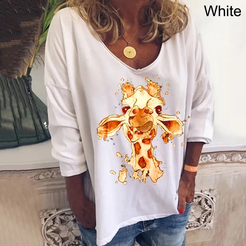 Женские Элегантные рубашки с принтом осень 2020 Повседневный свитер треугольным