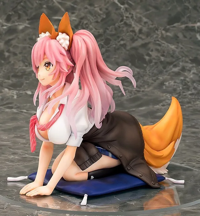 

Fate Extra Caster School Uniform Sitting Fategrand Tamamonomae Casual Japanese Anime Figures Action Toy Pvc Model Collection
