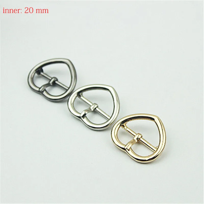 DIY Metal High Quatity Leather Bag Handbag Shoe Shoulder Strap Belt Adjust Roller Love Heart Pin Buckle Snap Ring Repair