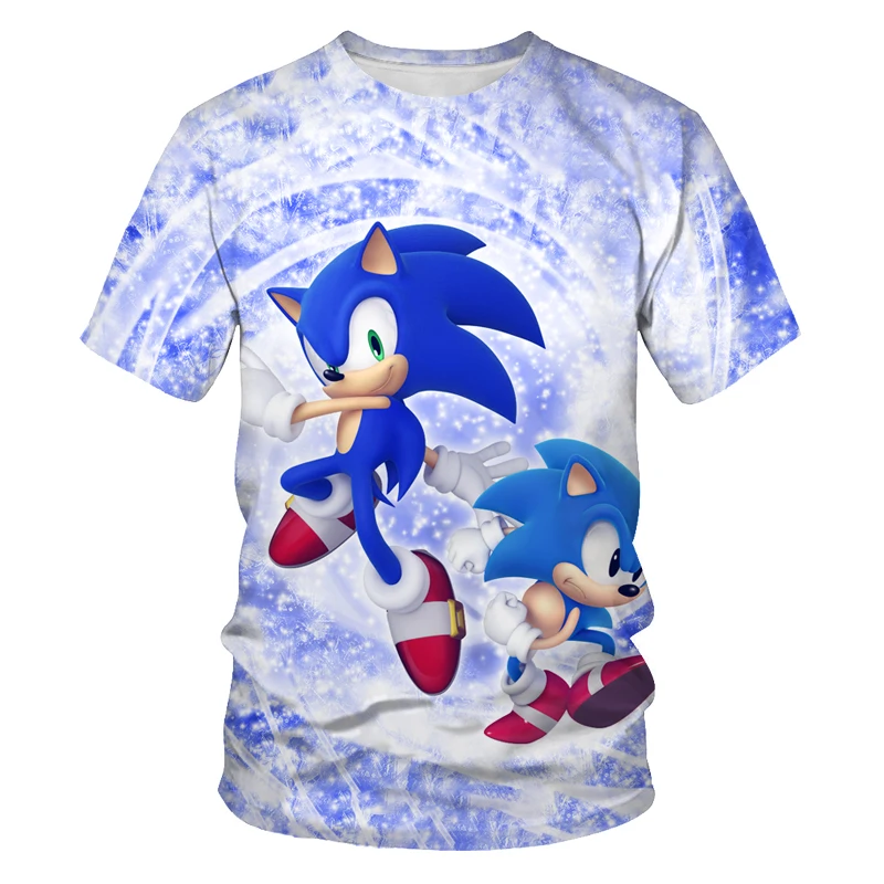 

2021 New Couple Sports T-shirt Men 3D Printing Cartoon T-shirt Men's Top Summer Short-Sleeved T-shirt Parent-Child Wear