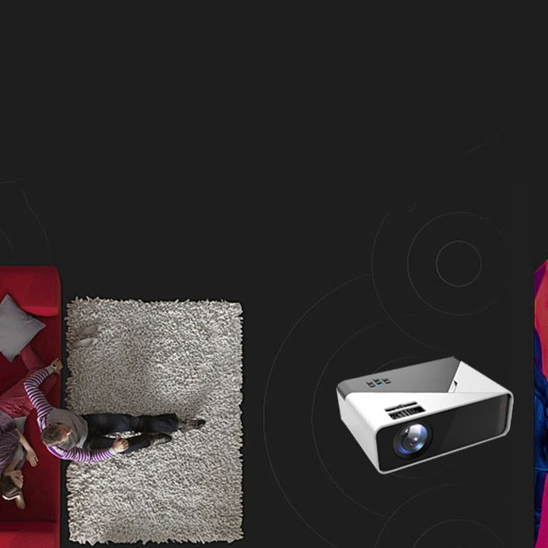 

W15 Projector Home Hd 1080P Portable Mini Projector Office Public Security Zhuowifi Connecting Home Theater(EU Plug)