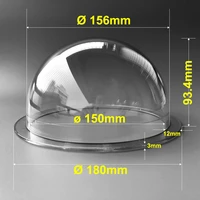 7 inch thicken transparent lens cap polycarbonate plastic hd clear round cover surveillance cctv camera dome protector housing