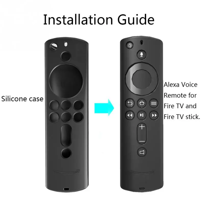 Силиконовый чехол с дистанционным управлением для Fire TV Stick 4K Ударопрочный
