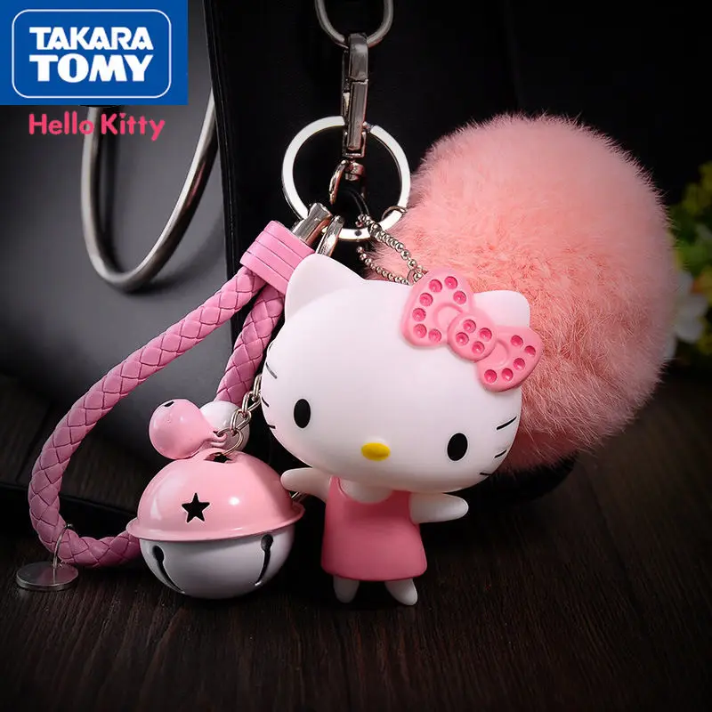 

Брелок с милым мультяшным Hello Kitty TAKARA TOMY, простое украшение для автомобиля, детская игрушка