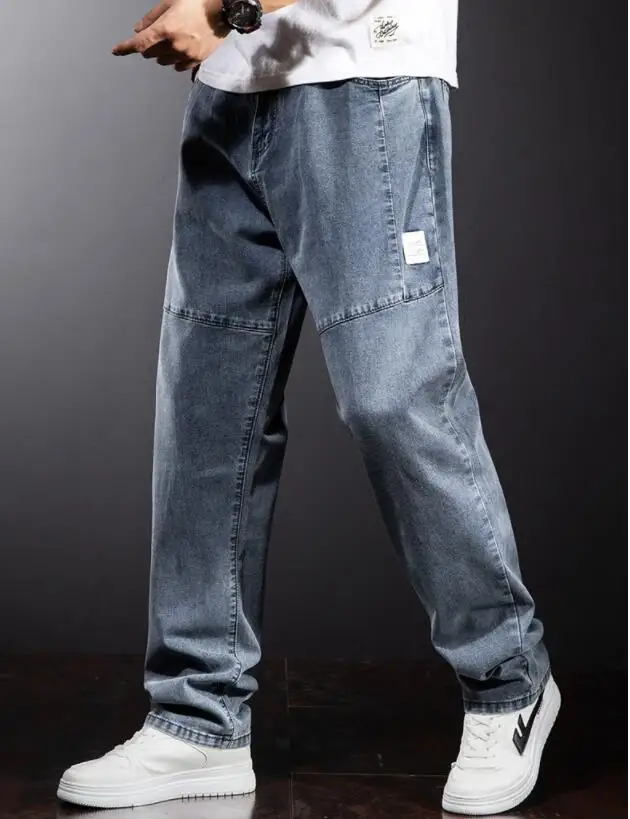 Man Loose Jeans Hiphop Skateboard Jean Baggy Denim Pants Street Men Thin Cowboy Trousers Size 28-44