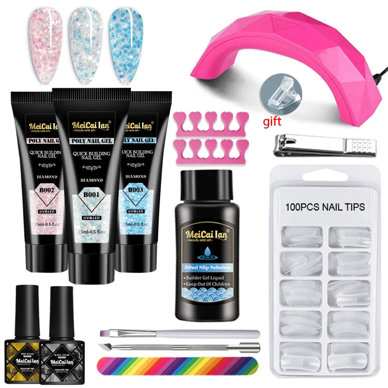 

MEICAILAN инструмент наборы маникюрный набор гель-лаков для ногтей с УФ-лампы для ногтей наборы гелей для ногтей Акриловые ногти Полный комплек...