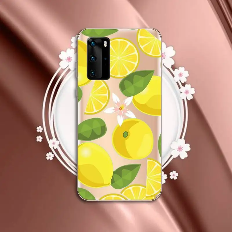 

Lemon summer fruit Phone Case Transparent for Huawei P honor 8 10i 20 30 40 smart 2019