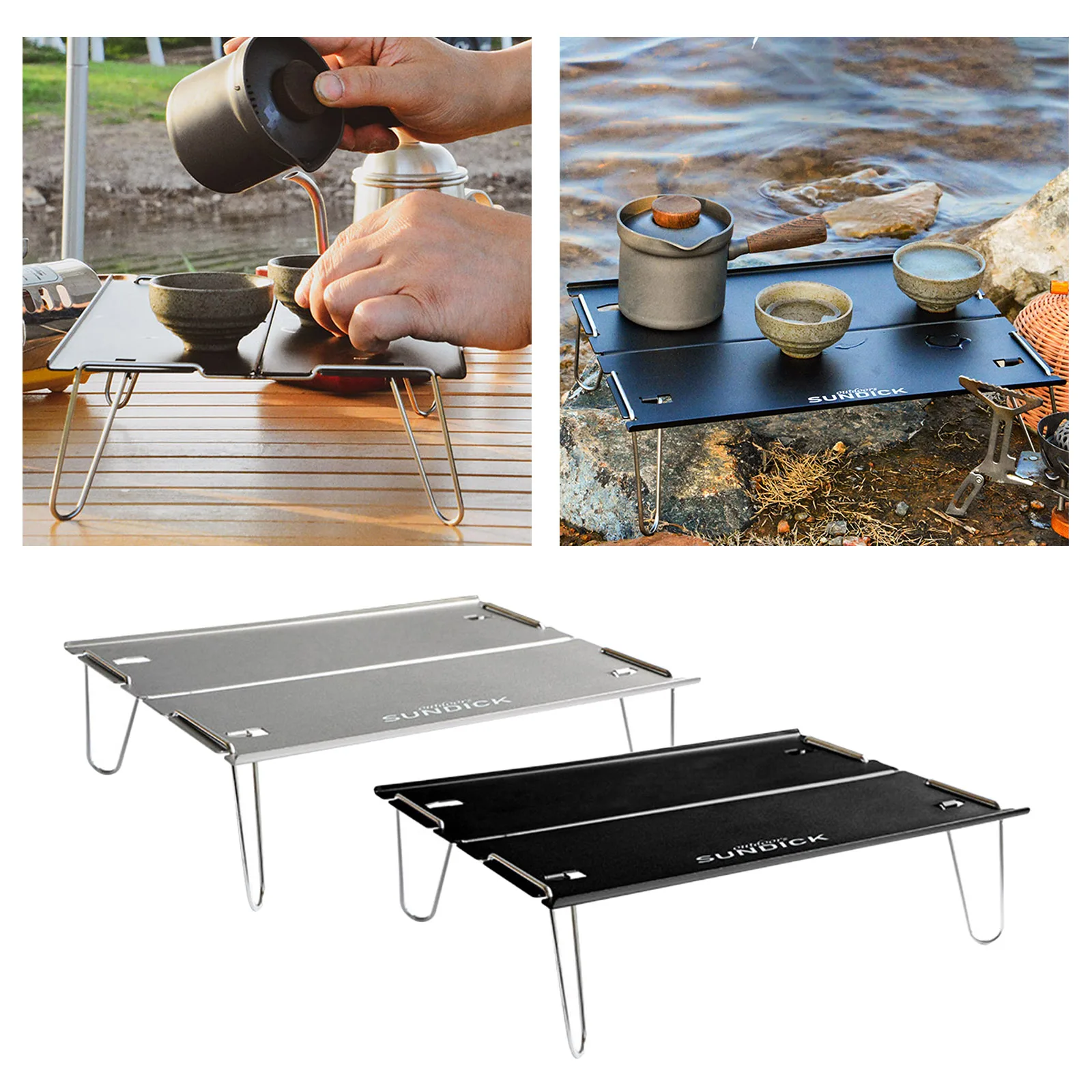 

Small Camping Folding Table Tent Tables Desk for Backpacking Hiking Dining