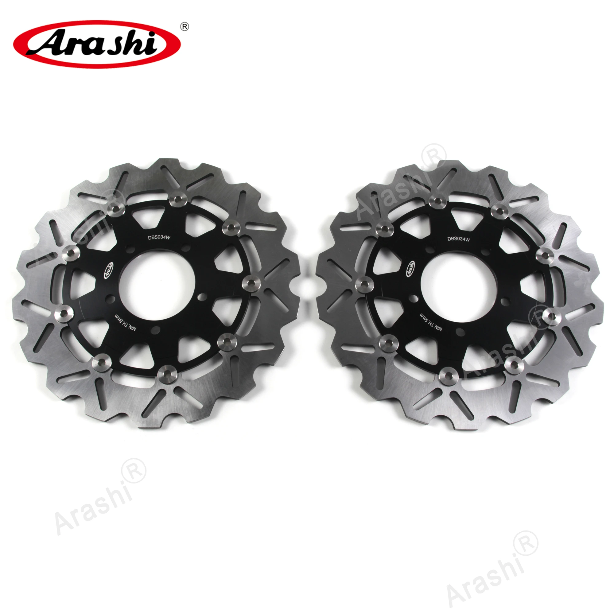 ARASHI ER6F Front Rear Brake Rotors Disc Set For KAWASAKI ER-6F ER650F 2006-2015 2007 2008 2009 2010 2011 2012 2013 2014 | Автомобили и