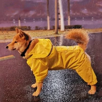 raincoat jumpsuit rain coat for dogs pet cloak labrador waterproof golden retriever jacket