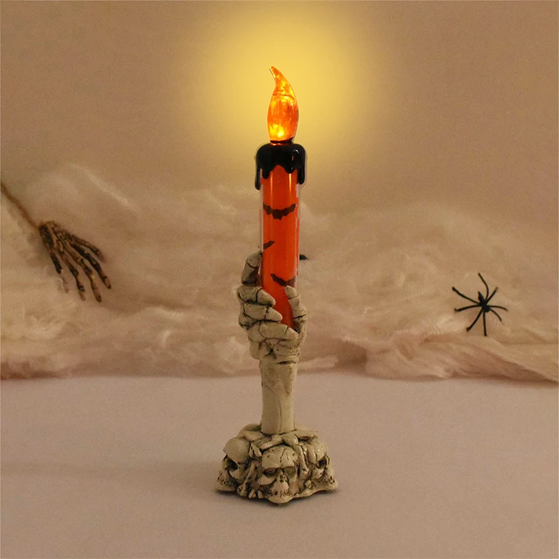 Halloween Led Candle Light Skeleton Ghost Hand Smoke-free Horror Props Party Decoration Supplies Kids Toy Gift | Дом и сад