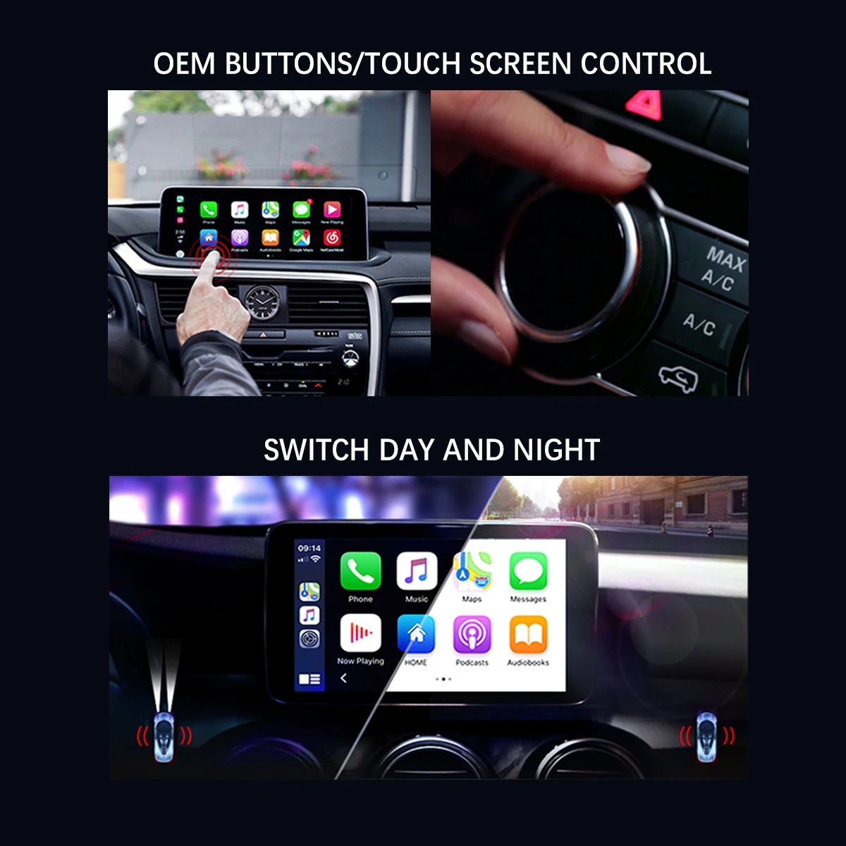ottocast wireless carplay adapter for factory multimedia screenno disassembly plug ang playsuitable for gift for menon vwkia free global shipping