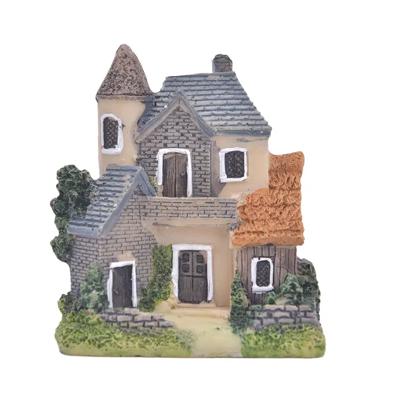 

Миниатюрный миниатюрный Ландшафтный дом из смолы для украшения сказочного сада