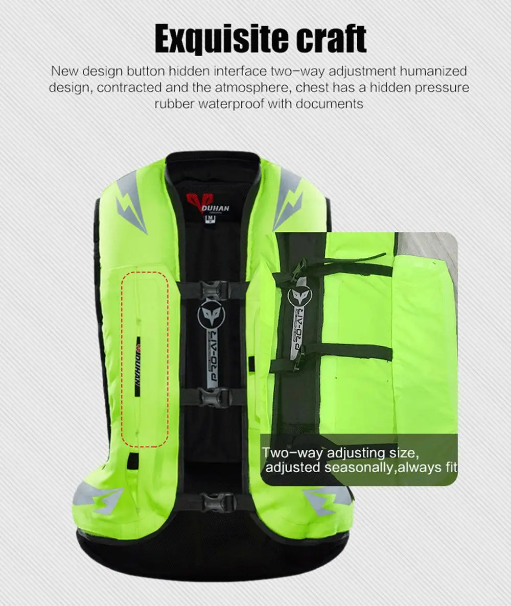 Жилет для системы безопасности мотоцикла мотоциклетная подушка светоотражающий