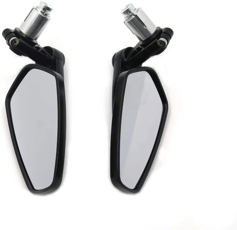 

Pair 7/8" 22mm Universal Motorcycle Aluminum Rear View Black Handle Bar End Side Rearview Mirrors