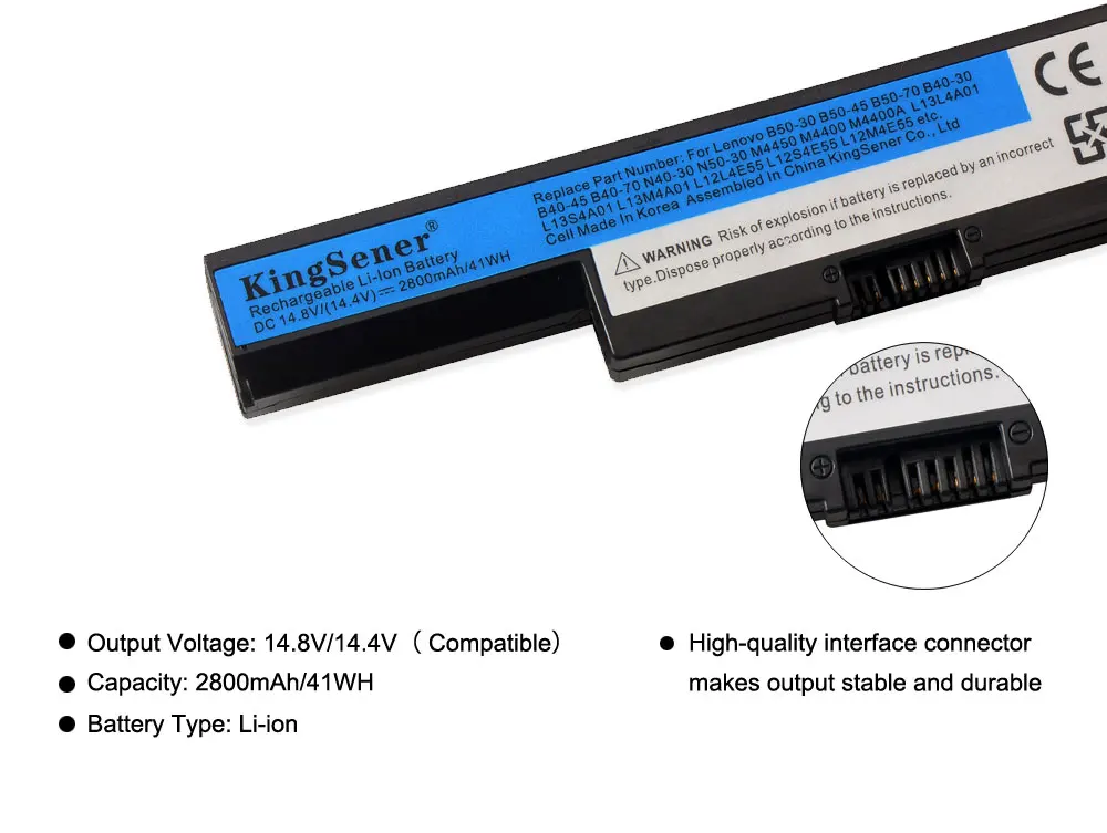 Kingsener L13L4A01 ноутбук Батарея для lenovo B50-70 B40-70 B50-30 B50-45 B40-30 B50 M4450 M4400 M4400A L13S4A01 L13M4A01