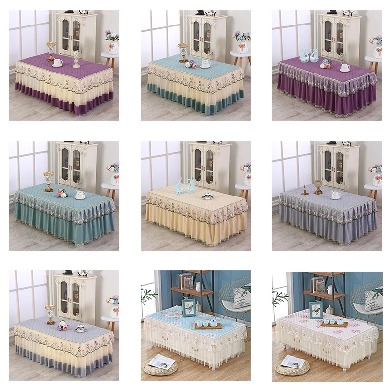 

Coffee Table for Living Room Table Cover Dust Cover Table Cloth Cover Cloth Art Custom Rectangular Lace Embroidered Tablecloth