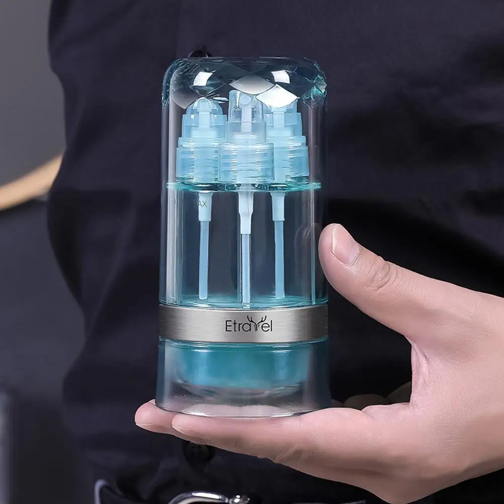 

Travel 6-in-1 Refillable Bottles Cream Toner Bottling Lotion Kit Pump Cosmetic Spray Bottle Portable Business Storage Conta B8U8