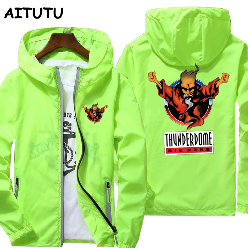 

Thunderdome summer jacket for men windbreaker hoodie reflective zipper thin jacket unisex casual Sun protection jacket 7XL