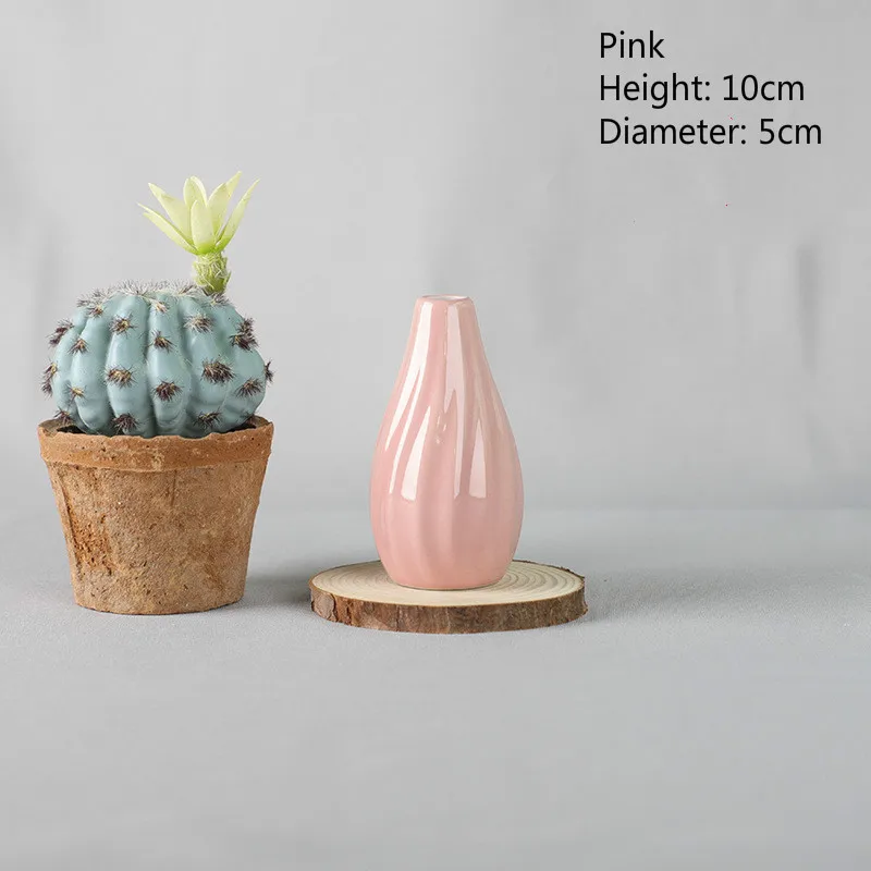 Полосатая ваза керамическая Маленькая искусство в европейском стиле украшение