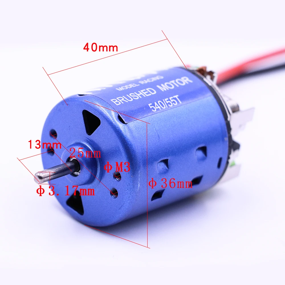 Щеточный двигатель KRUNRC 540 21T 35T 45T 55T 80T для бездорожья скалолазания