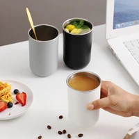 nordic style stainless steel coffee mug portable vintage household milk beer tea juice drinking cup kitchen tableware drinkware