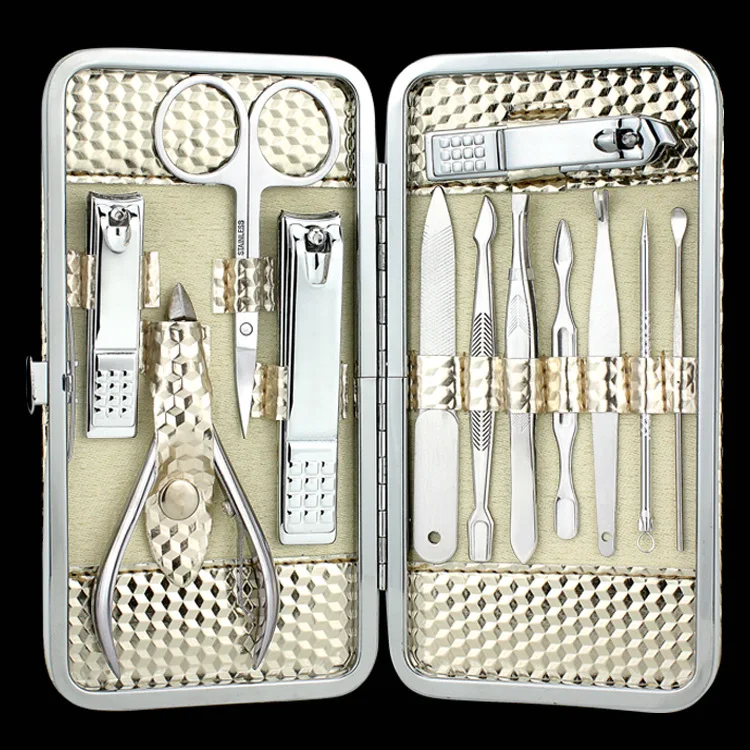 

AMSIC 12/PCS Nail Clipper Set Nail Scissors Multifunction Beauty Tools Trimming Pedicure Menicure Nail Care Tools Kit