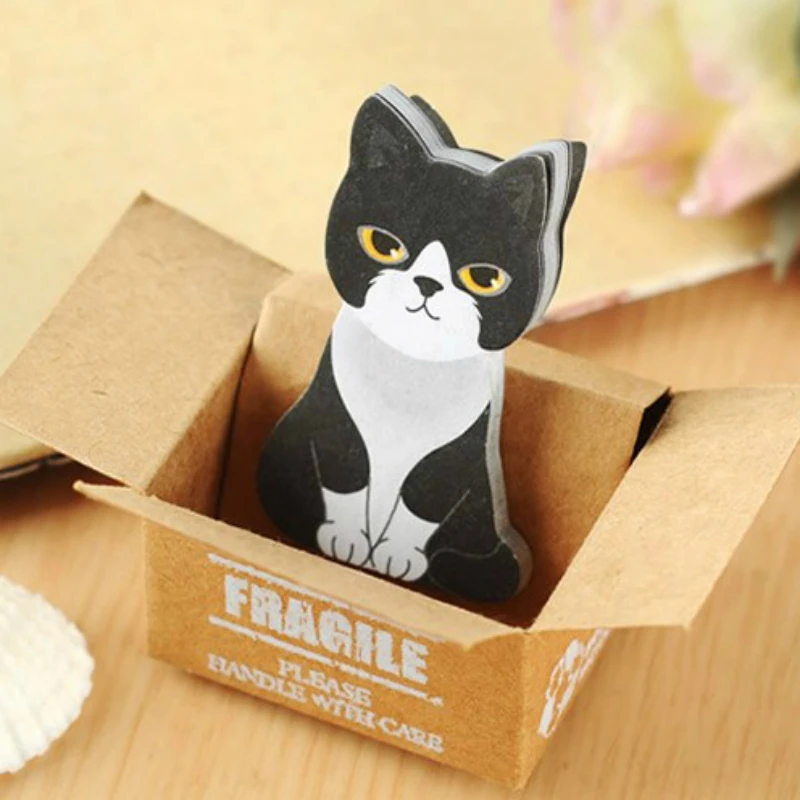 Kawaii корейские канцелярские товары Kitty House дизайн животных липкий блокнот для кошки бумажный милый Post It Notes